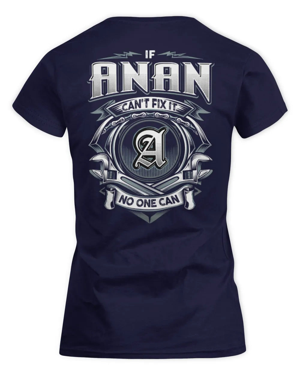 ANAN AP81-K4-626 - Personalized Ahmed Quote Apparel “If Ahmed Can't Fix It, No One Can” - Women's Standard T-Shirt - Navy