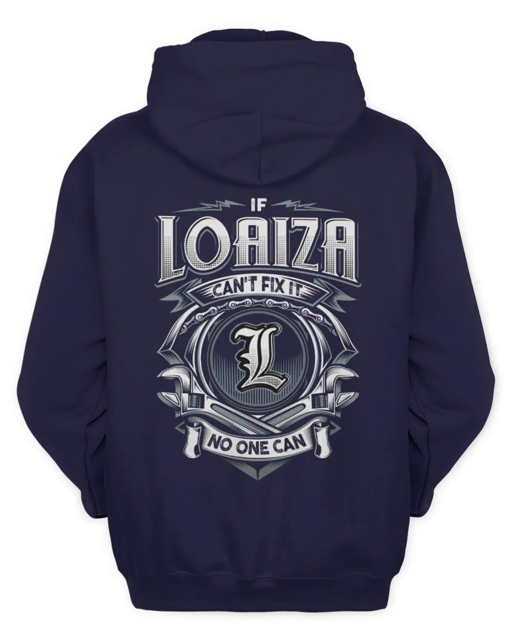 LOAIZA AP81-K4-626 - Personalized Ahmed Quote Apparel “If Ahmed Can't Fix It, No One Can” - Unisex Hoodie - Navy