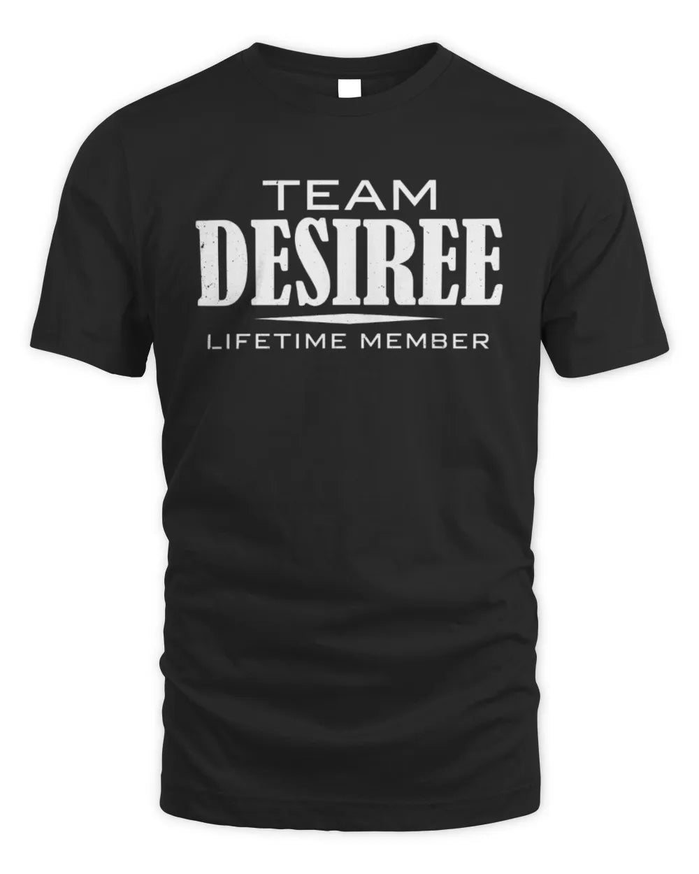 DESIREE BL62-K4-128 - Personalized “Team NAME Lifetime Member” - Unisex Standard T-Shirt - Black