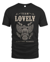 LOVELY TP06-K82 – Personalized Classic Style Apparel “Team NAME Lifetime Member” - Unisex Standard T-Shirt - Black