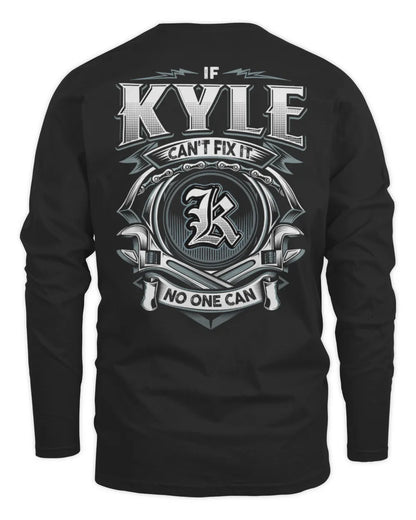 KYLE AP81-K4-626 - Personalized Ahmed Quote Apparel “If Ahmed Can't Fix It, No One Can” - Men's Long Sleeved T-Shirt - Black