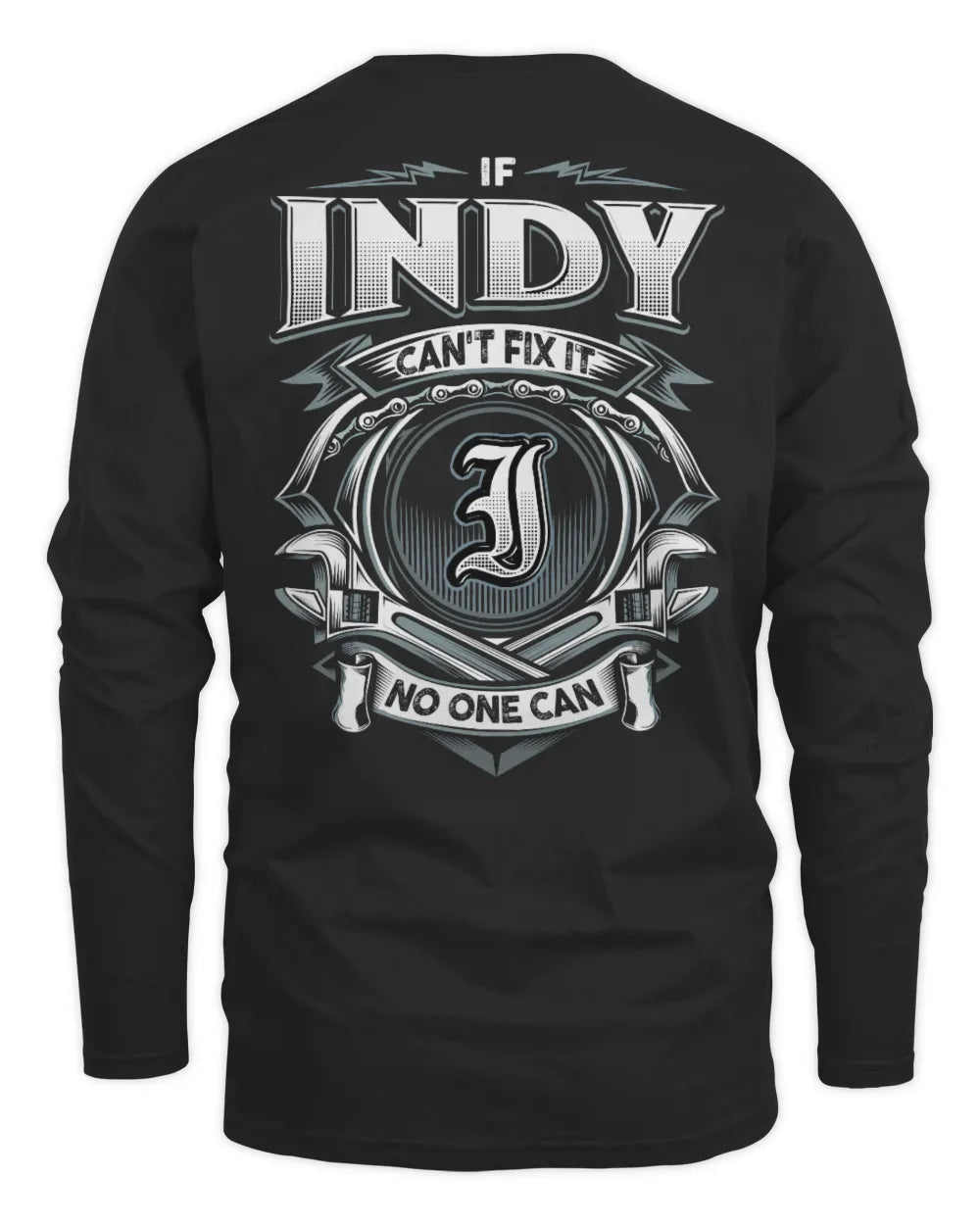 INDY AP81-K4-626 - Personalized Ahmed Quote Apparel “If Ahmed Can't Fix It, No One Can” - Men's Long Sleeved T-Shirt - Black