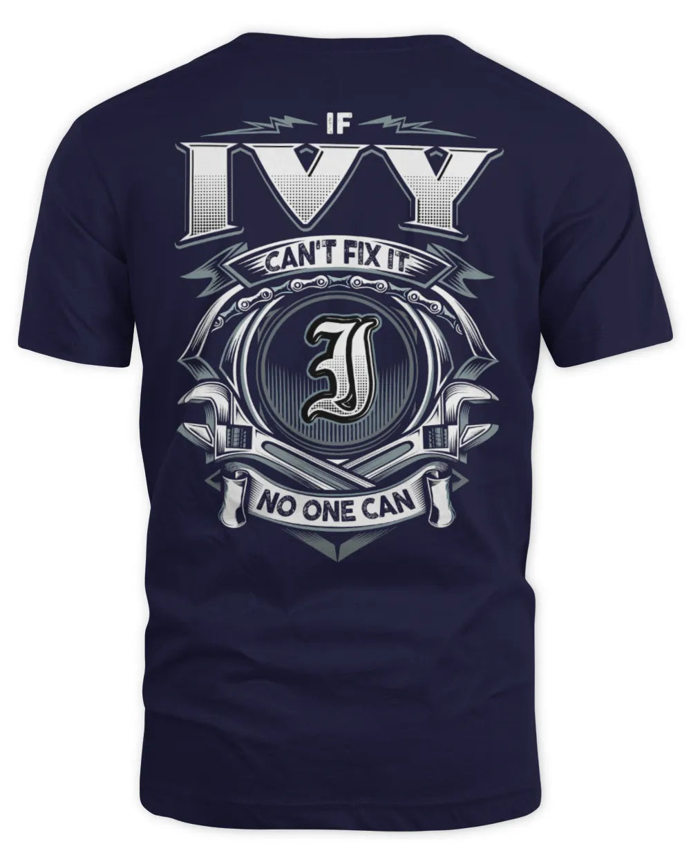 IVY AP81-K4-626 - Personalized Ahmed Quote Apparel “If Ahmed Can't Fix It, No One Can” - Unisex Standard T-Shirt - Navy