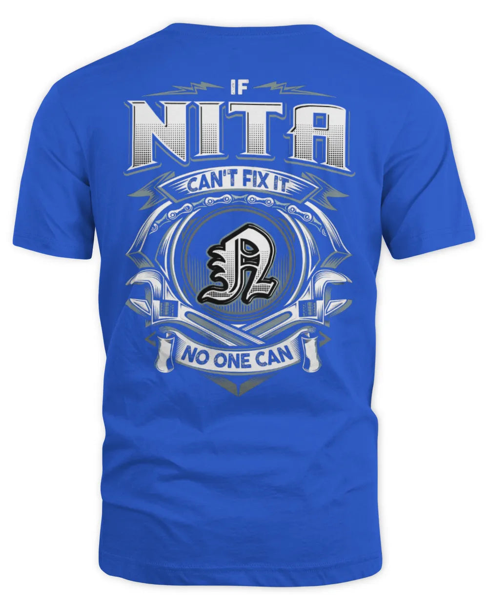 NITA AP81-K4-626 - Personalized Ahmed Quote Apparel “If Ahmed Can't Fix It, No One Can” - Unisex Standard T-Shirt - Royal