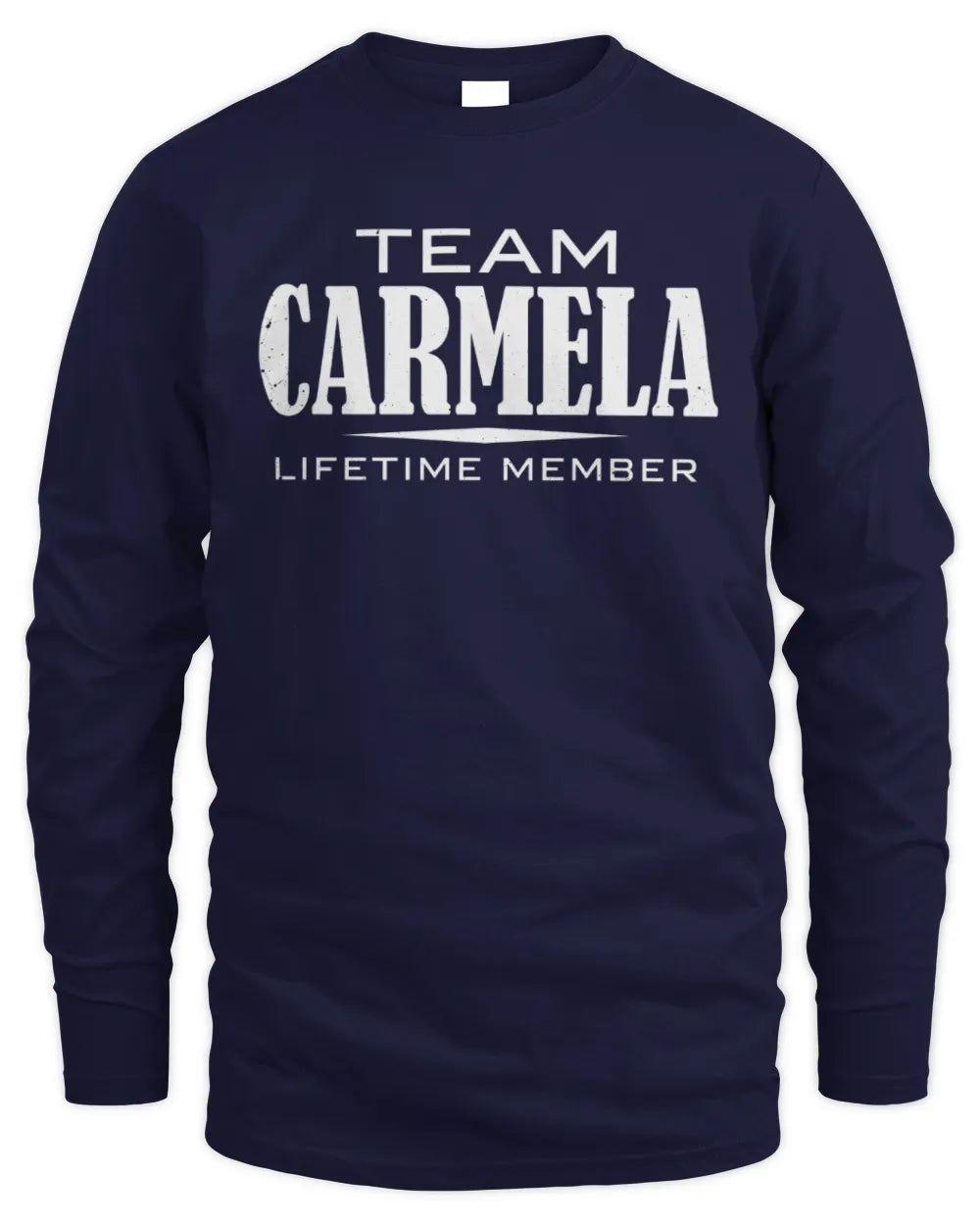 CARMELA BL62-K4-128 - Personalized “Team NAME Lifetime Member” - Men's Long Sleeved T-Shirt - Navy