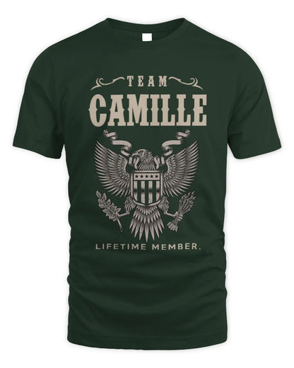 CAMILLE TP06-K82 – Personalized Classic Style Apparel “Team NAME Lifetime Member” - Unisex Standard T-Shirt - Forest Green