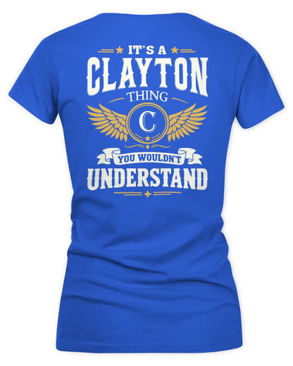 CLAYTON KT06-M008 It’s a [NAME] Thing – You Wouldn’t Understand | Personalized Vintage T-Shirt - Women's V-Neck T-Shirt - Royal