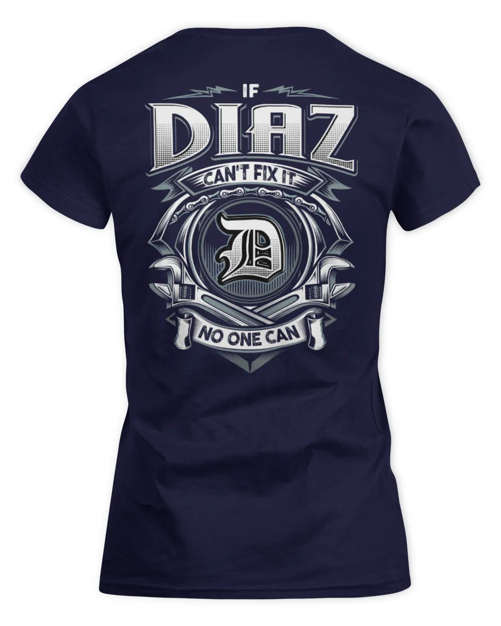 DIAZ AP81-K4-626 - Personalized Ahmed Quote Apparel “If Ahmed Can't Fix It, No One Can” - Women's Standard T-Shirt - Navy