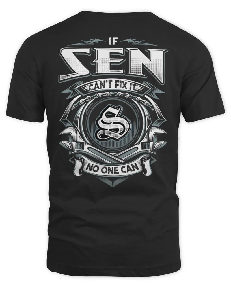 SEN AP81-K4-626 - Personalized Ahmed Quote Apparel “If Ahmed Can't Fix It, No One Can” - Unisex Standard T-Shirt - Black