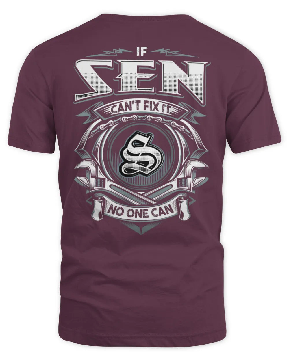 SEN AP81-K4-626 - Personalized Ahmed Quote Apparel “If Ahmed Can't Fix It, No One Can” - Unisex Standard T-Shirt - Maroon