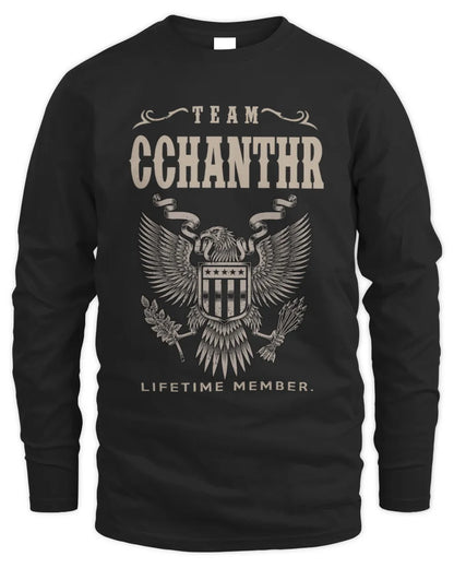 CCHANTHR TP06-K82 – Personalized Classic Style Apparel “Team NAME Lifetime Member” - Men's Long Sleeved T-Shirt - Black