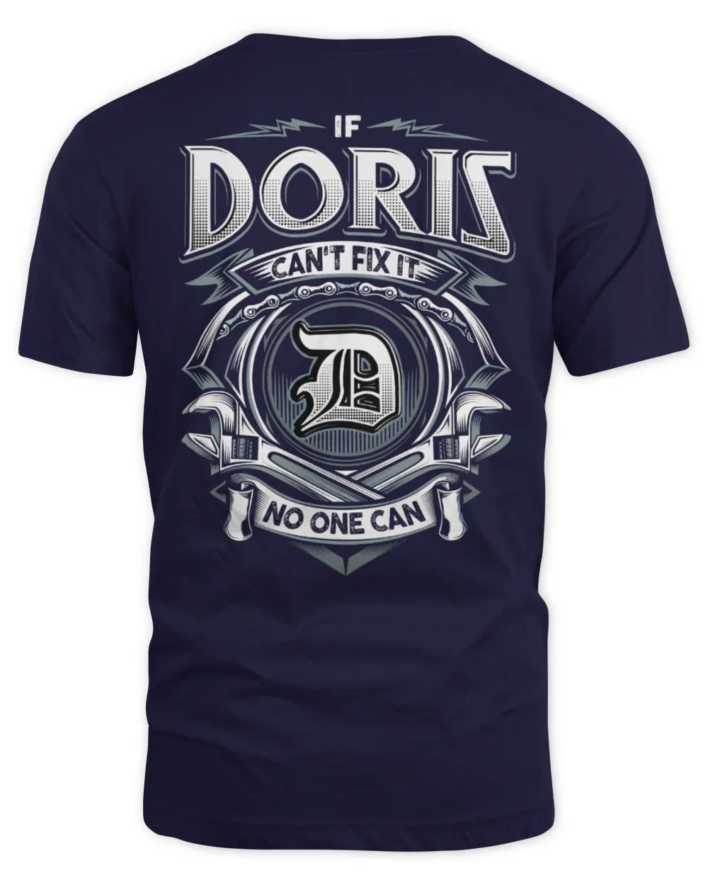 DORIS AP81-K4-626 - Personalized Ahmed Quote Apparel “If Ahmed Can't Fix It, No One Can” - Unisex Standard T-Shirt - Navy