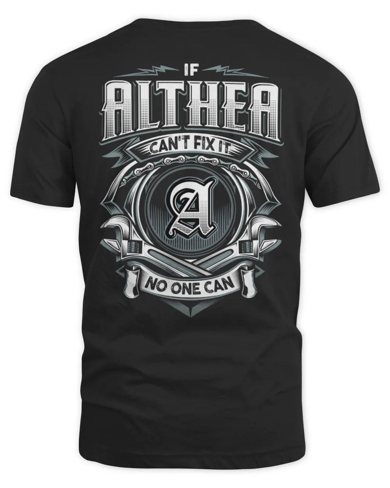 ALTHEA AP81-K4-626 - Personalized Ahmed Quote Apparel “If Ahmed Can't Fix It, No One Can” - Unisex Standard T-Shirt - Black