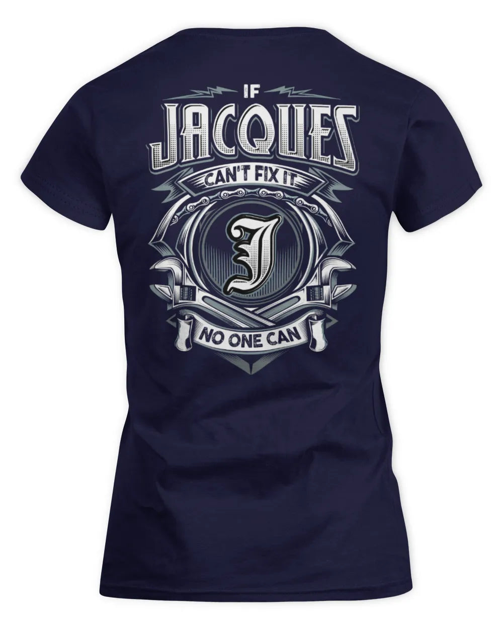 JACQUES AP81-K4-626 - Personalized Ahmed Quote Apparel “If Ahmed Can't Fix It, No One Can” - Women's Standard T-Shirt - Navy