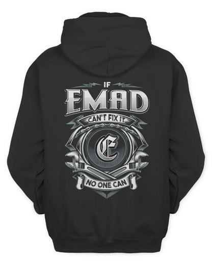 EMAD AP81-K4-626 - Personalized Ahmed Quote Apparel “If Ahmed Can't Fix It, No One Can” - Unisex Hoodie - Black