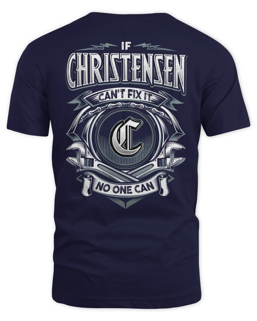CHRISTENSEN AP81-K4-626 - Personalized Ahmed Quote Apparel “If Ahmed Can't Fix It, No One Can” - Unisex Standard T-Shirt - Navy