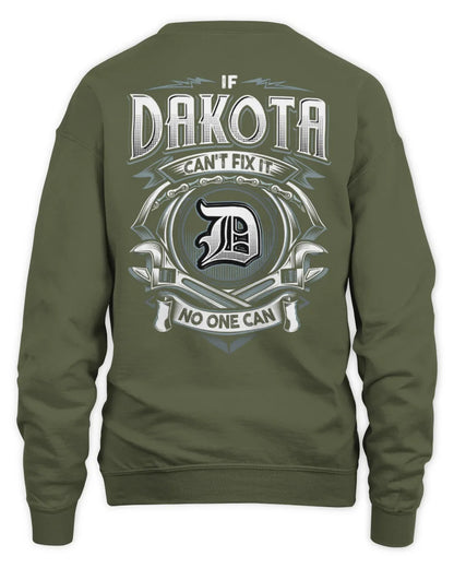 DAKOTA AP81-K4-626 - Personalized Ahmed Quote Apparel “If Ahmed Can't Fix It, No One Can” - Unisex Sweatshirt - Military Green