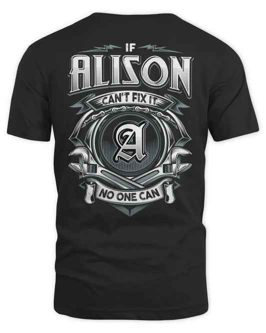 ALISON AP81-K4-626 - Personalized Ahmed Quote Apparel “If Ahmed Can't Fix It, No One Can” - Unisex Standard T-Shirt - Black