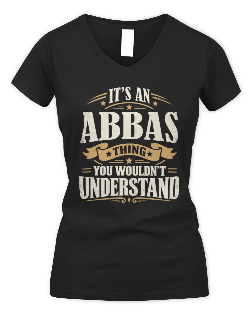 ABBAS P08 TH51 - Personalized “It’s a/an [NAME] Thing – You Wouldn’t Understand” Shirt - Women's V-Neck T-Shirt - Black