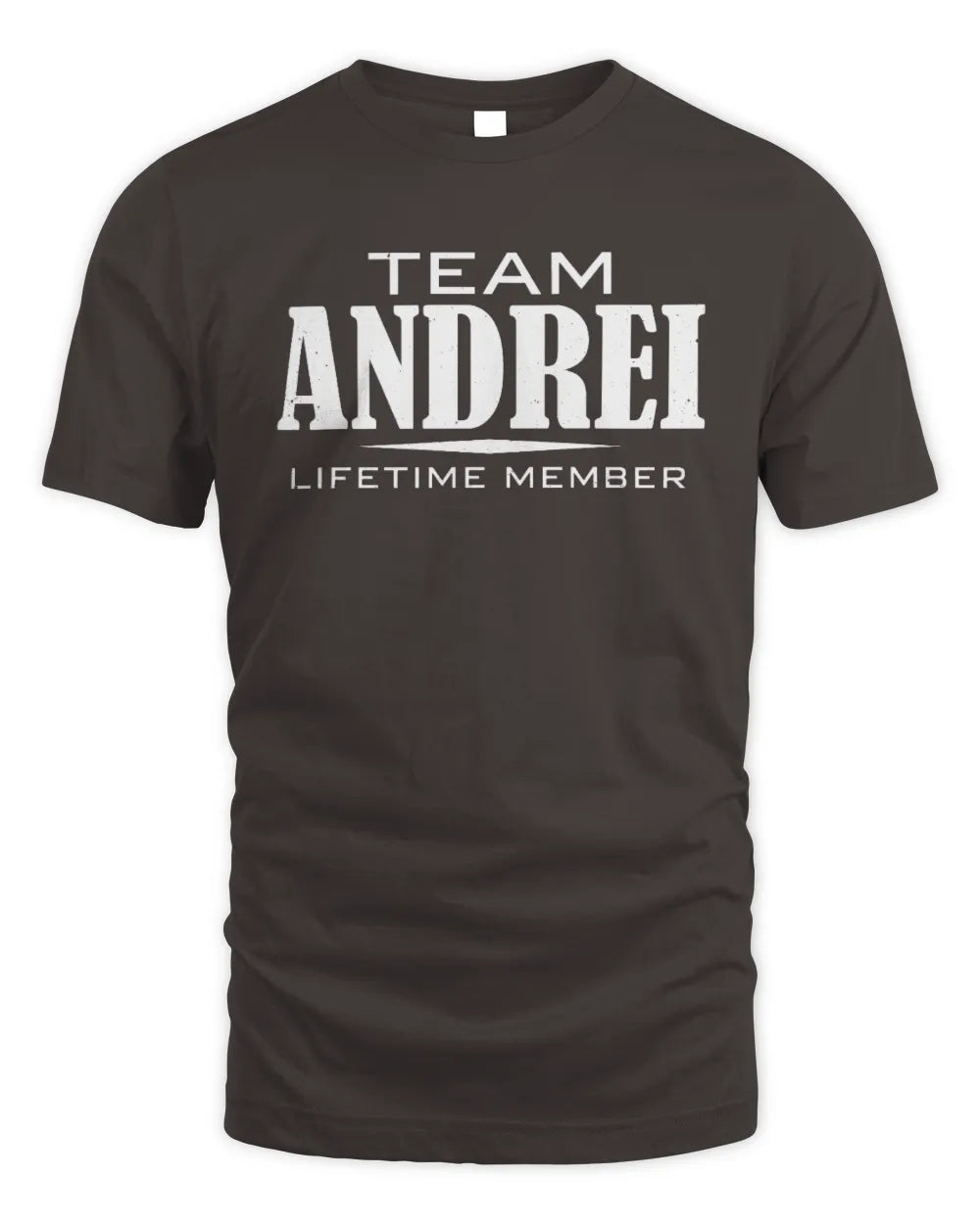 ANDREI BL62-K4-128 - Personalized “Team NAME Lifetime Member” - Unisex Standard T-Shirt - Dark Chocolate