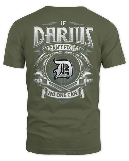 DARIUS AP81-K4-626 - Personalized Ahmed Quote Apparel “If Ahmed Can't Fix It, No One Can” - Unisex Standard T-Shirt - Military Green