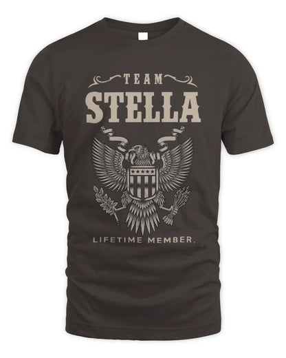 STELLA TP06-K82 – Personalized Classic Style Apparel “Team NAME Lifetime Member” - Unisex Standard T-Shirt - Dark Chocolate