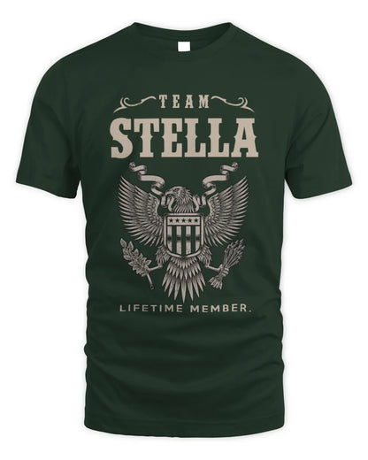 STELLA TP06-K82 – Personalized Classic Style Apparel “Team NAME Lifetime Member” - Unisex Standard T-Shirt - Forest Green