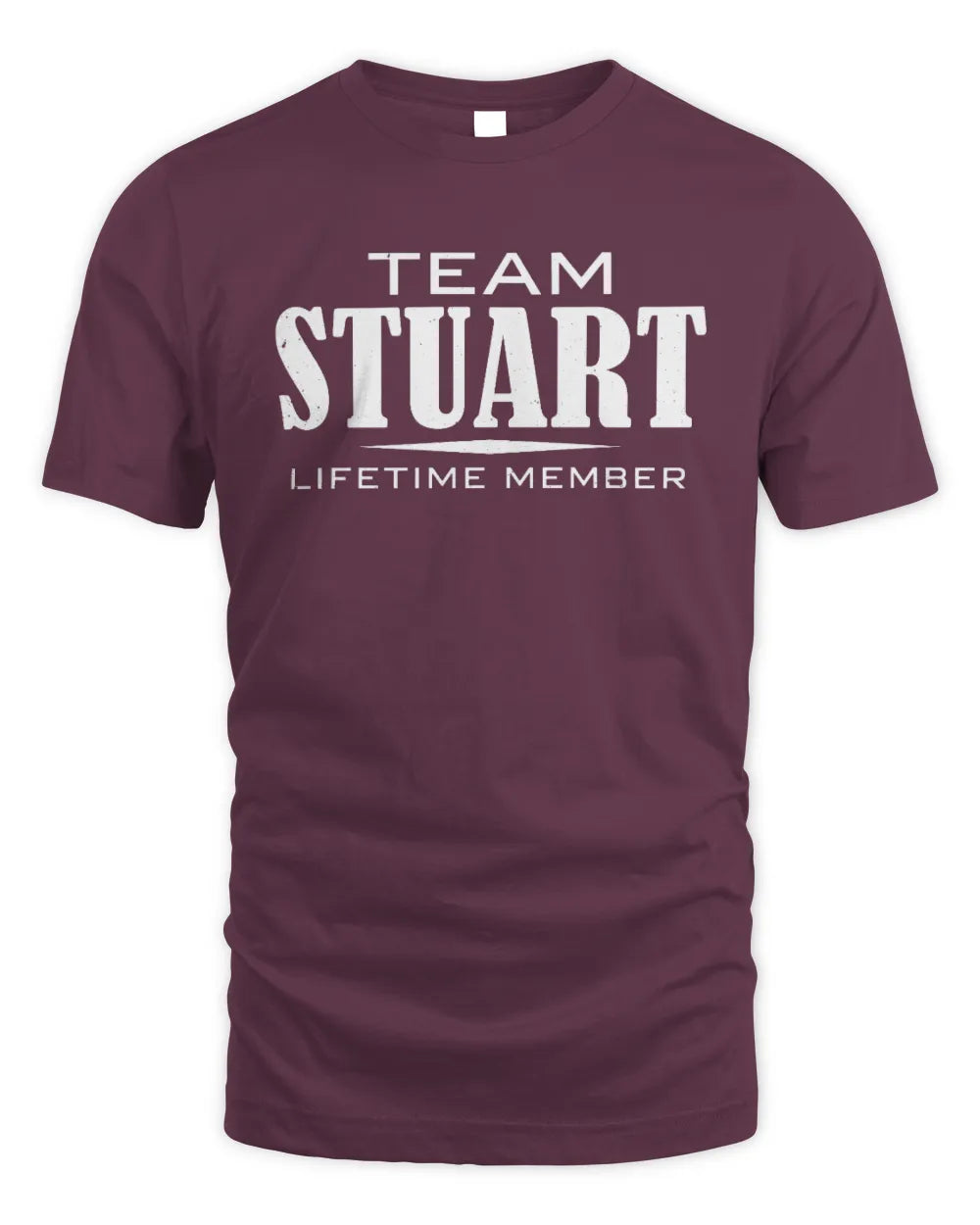 STUART BL62-K4-128 - Personalized “Team NAME Lifetime Member” - Unisex Standard T-Shirt - Maroon