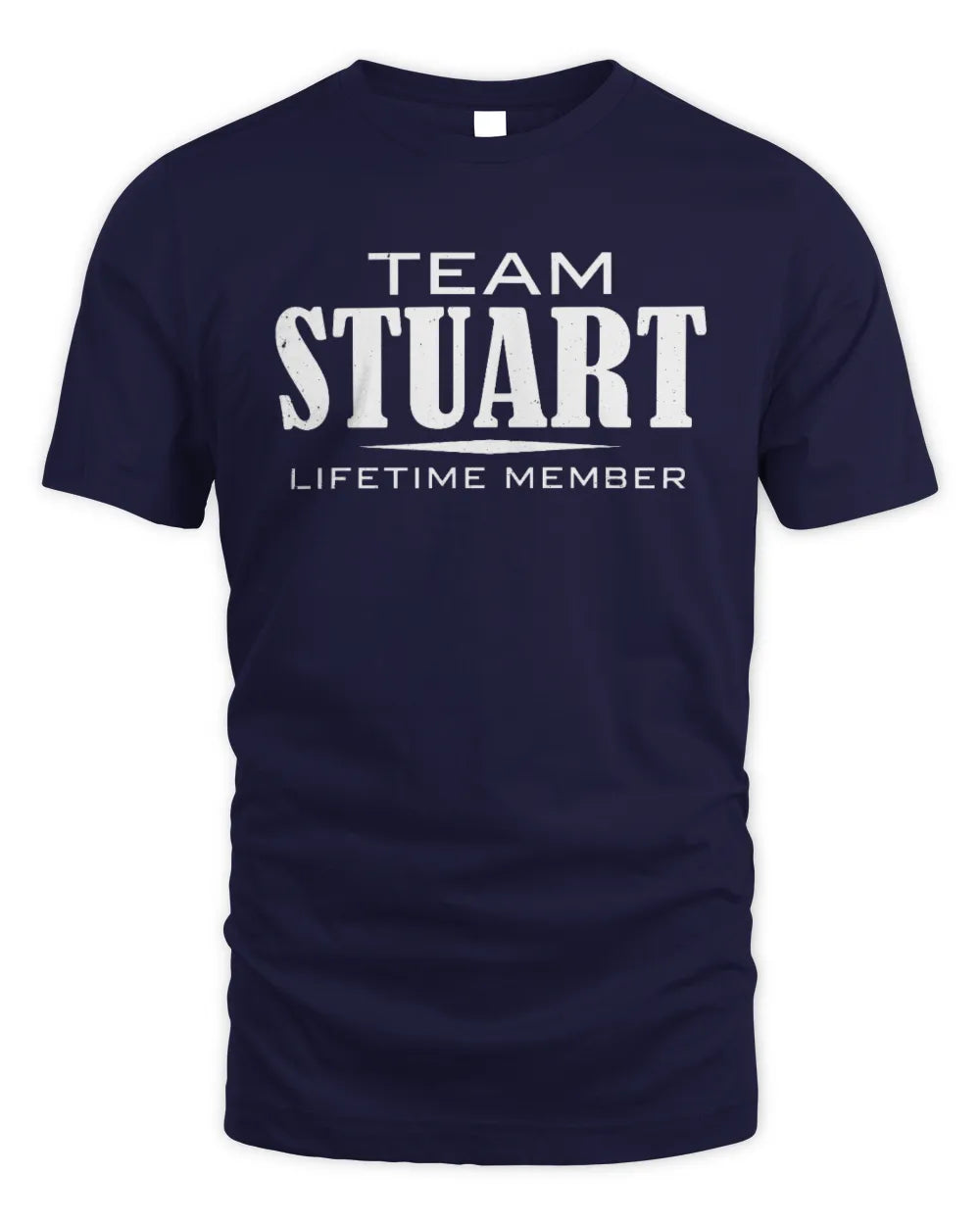 STUART BL62-K4-128 - Personalized “Team NAME Lifetime Member” - Unisex Standard T-Shirt - Navy