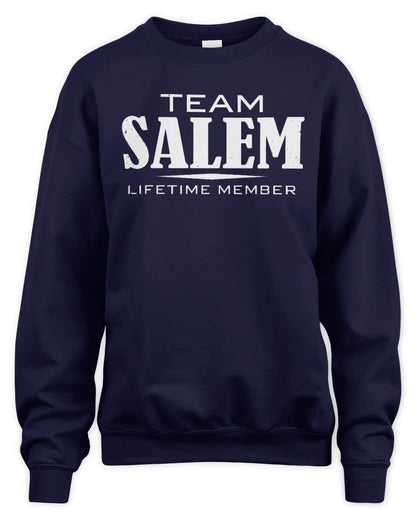 SALEM BL62-K4-128 - Personalized “Team NAME Lifetime Member” - Unisex Sweatshirt - Navy