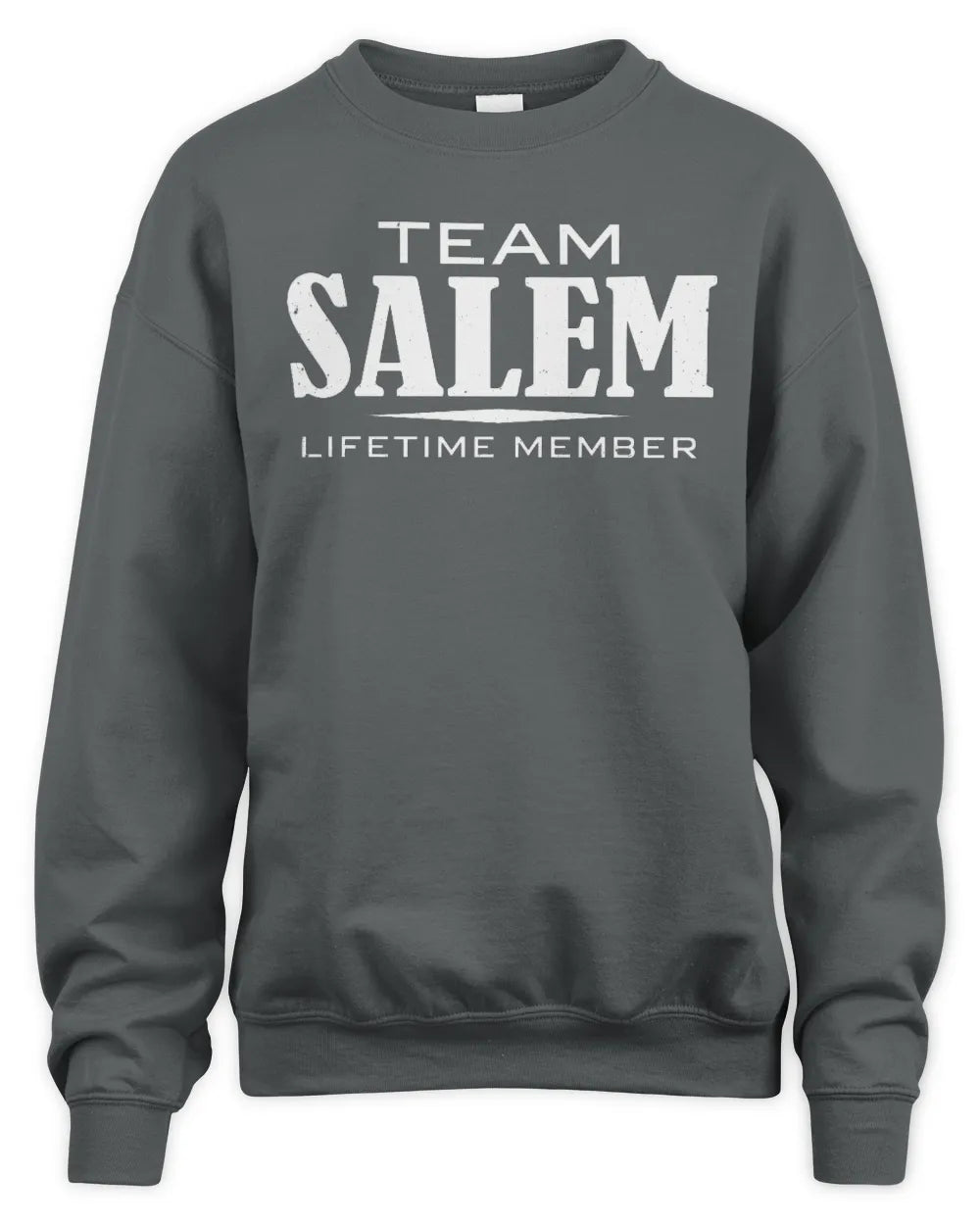 SALEM BL62-K4-128 - Personalized “Team NAME Lifetime Member” - Unisex Sweatshirt - Charcoal