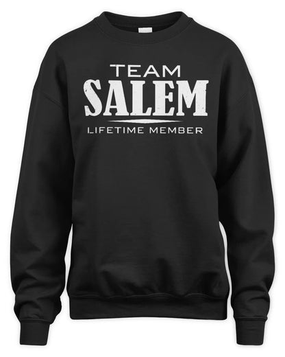 SALEM BL62-K4-128 - Personalized “Team NAME Lifetime Member” - Unisex Sweatshirt - Black