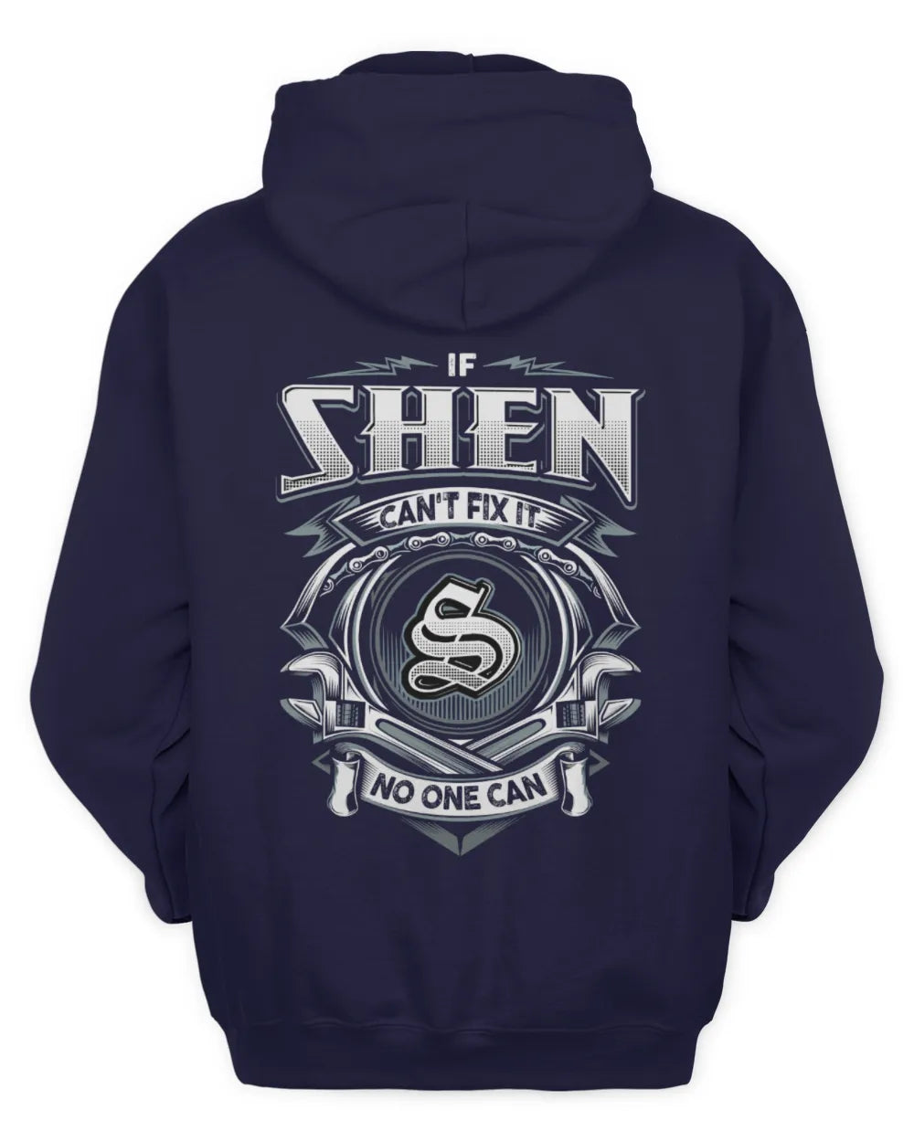 SHEN AP81-K4-626 - Personalized Ahmed Quote Apparel “If Ahmed Can't Fix It, No One Can” - Unisex Hoodie - Navy