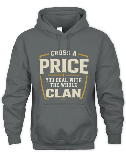 PRICE NT1-K008 Cross A/An NAME, You Deal With the Whole Clan | Personalized Vintage T-Shirt - Unisex Hoodie - Charcoal