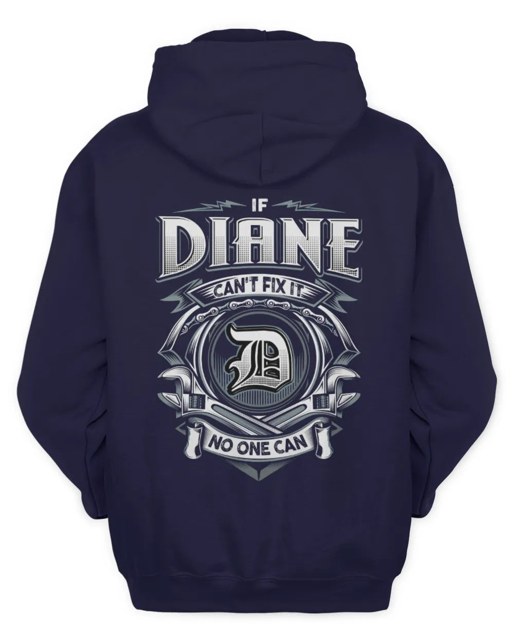 DIANE AP81-K4-626 - Personalized Ahmed Quote Apparel “If Ahmed Can't Fix It, No One Can” - Unisex Hoodie - Navy