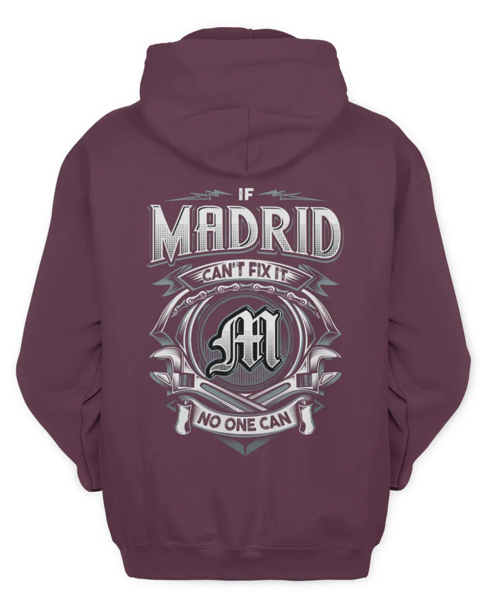 MADRID AP81-K4-626 - Personalized Ahmed Quote Apparel “If Ahmed Can't Fix It, No One Can” - Unisex Hoodie - Maroon
