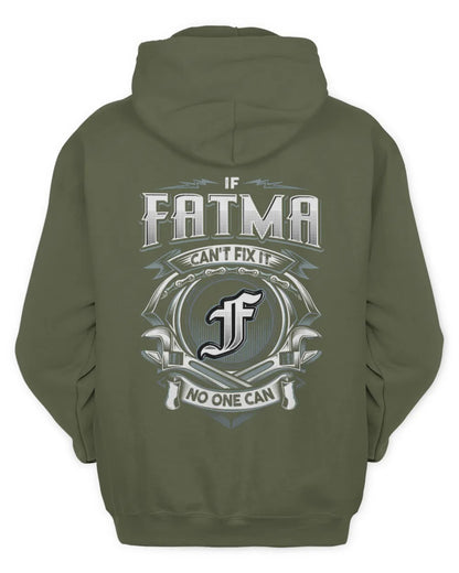 FATMA AP81-K4-626 - Personalized Ahmed Quote Apparel “If Ahmed Can't Fix It, No One Can” - Unisex Hoodie - Military Green