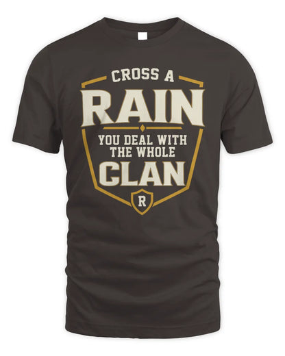 RAIN NT1-K008 Cross A/An NAME, You Deal With the Whole Clan | Personalized Vintage T-Shirt - Unisex Standard T-Shirt - Dark Chocolate