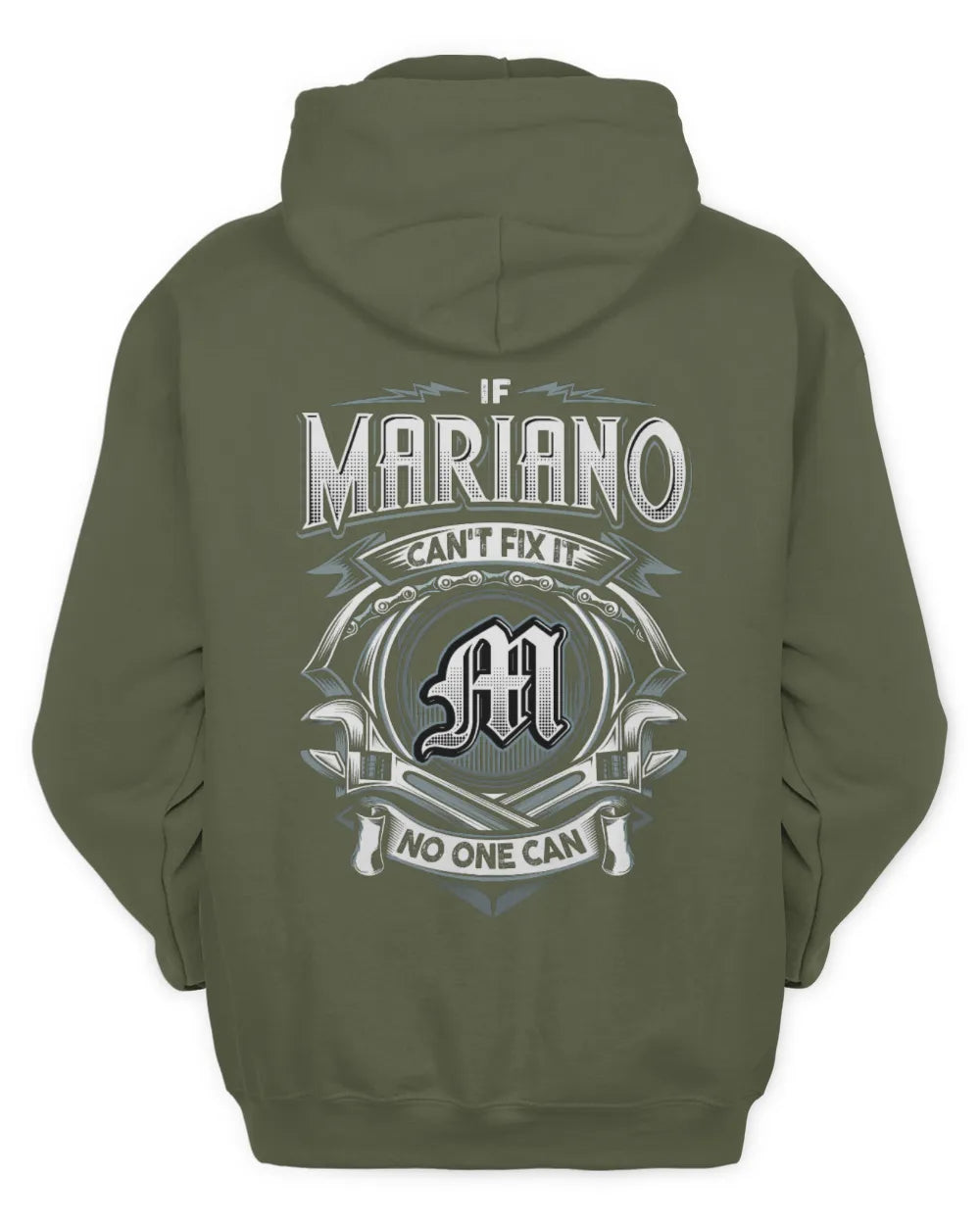 MARIANO AP81-K4-626 - Personalized Ahmed Quote Apparel “If Ahmed Can't Fix It, No One Can” - Unisex Hoodie - Military Green