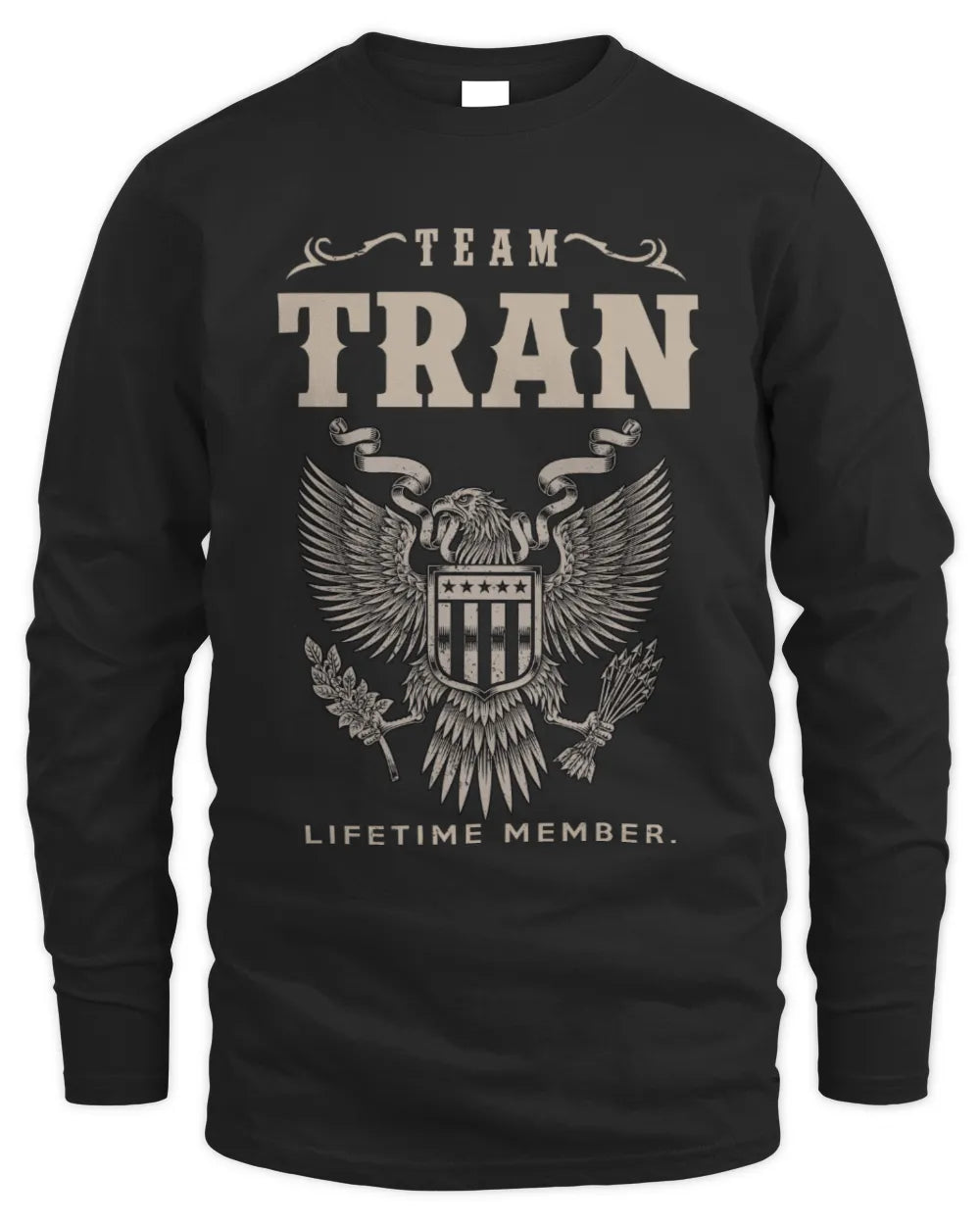 TRAN TP06-K82 – Personalized Classic Style Apparel “Team NAME Lifetime Member” - Men's Long Sleeved T-Shirt - Black