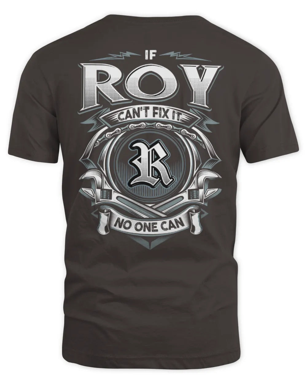 ROY AP81-K4-626 - Personalized Ahmed Quote Apparel “If Ahmed Can't Fix It, No One Can” - Unisex Standard T-Shirt - Dark Chocolate