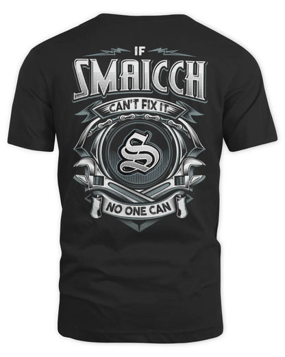 SMAICCH AP81-K4-626 - Personalized Ahmed Quote Apparel “If Ahmed Can't Fix It, No One Can” - Unisex Standard T-Shirt - Black