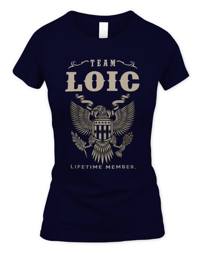 LOIC TP06-K82 – Personalized Classic Style Apparel “Team NAME Lifetime Member” - Women's Standard T-Shirt - Navy