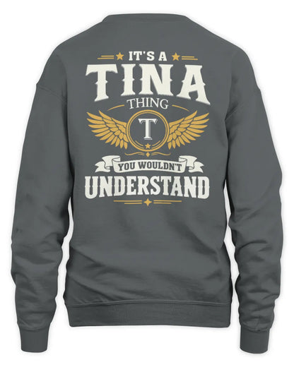 TINA KT06-M008 It’s a [NAME] Thing – You Wouldn’t Understand | Personalized Vintage T-Shirt - Unisex Sweatshirt - Charcoal