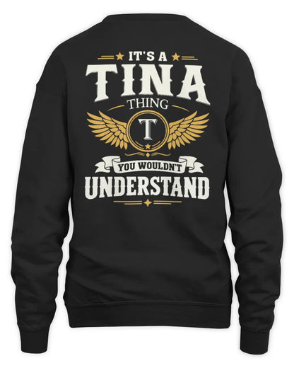 TINA KT06-M008 It’s a [NAME] Thing – You Wouldn’t Understand | Personalized Vintage T-Shirt - Unisex Sweatshirt - Black