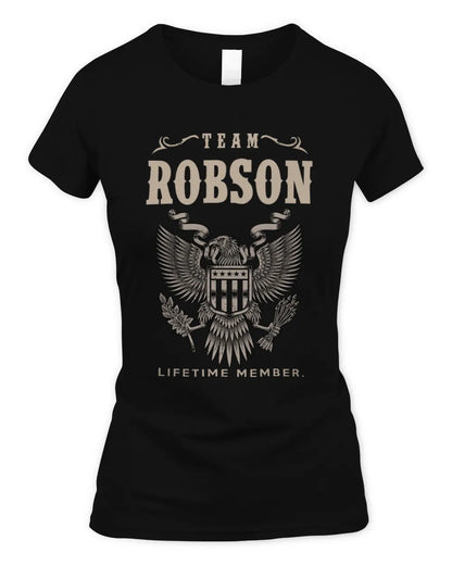 ROBSON TP06-K82 – Personalized Classic Style Apparel “Team NAME Lifetime Member” - Women's Standard T-Shirt - Black