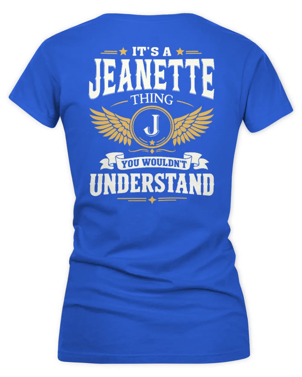 JEANETTE KT06-M008 It’s a [NAME] Thing – You Wouldn’t Understand | Personalized Vintage T-Shirt - Women's V-Neck T-Shirt - Royal