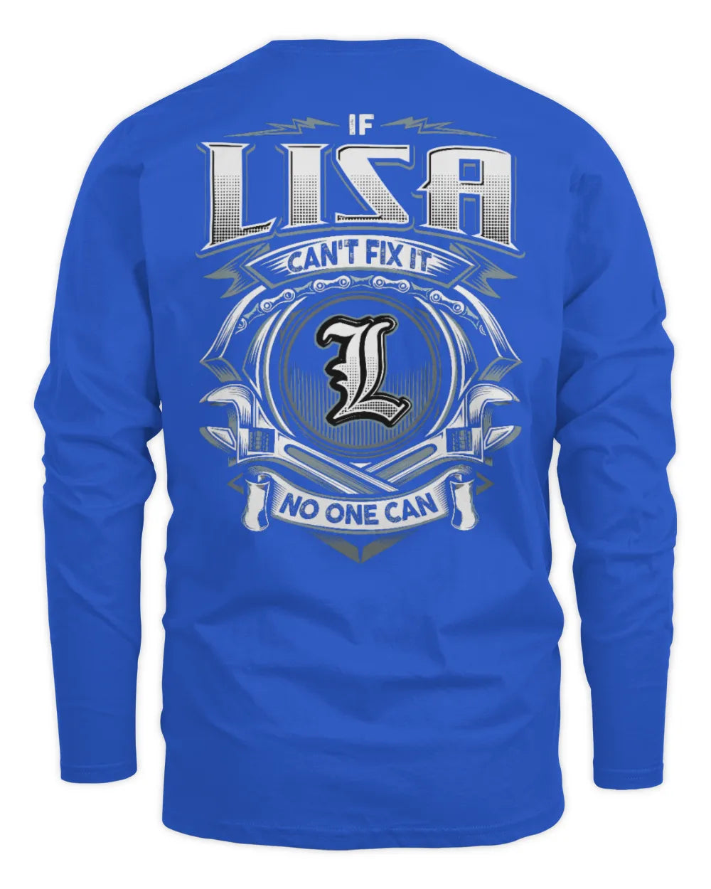 LISA AP81-K4-626 - Personalized Ahmed Quote Apparel “If Ahmed Can't Fix It, No One Can” - Men's Long Sleeved T-Shirt - Royal