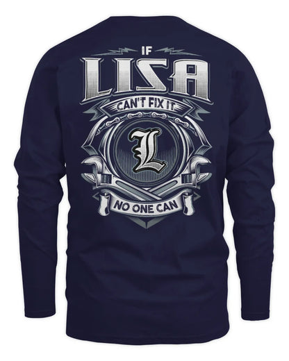 LISA AP81-K4-626 - Personalized Ahmed Quote Apparel “If Ahmed Can't Fix It, No One Can” - Men's Long Sleeved T-Shirt - Navy