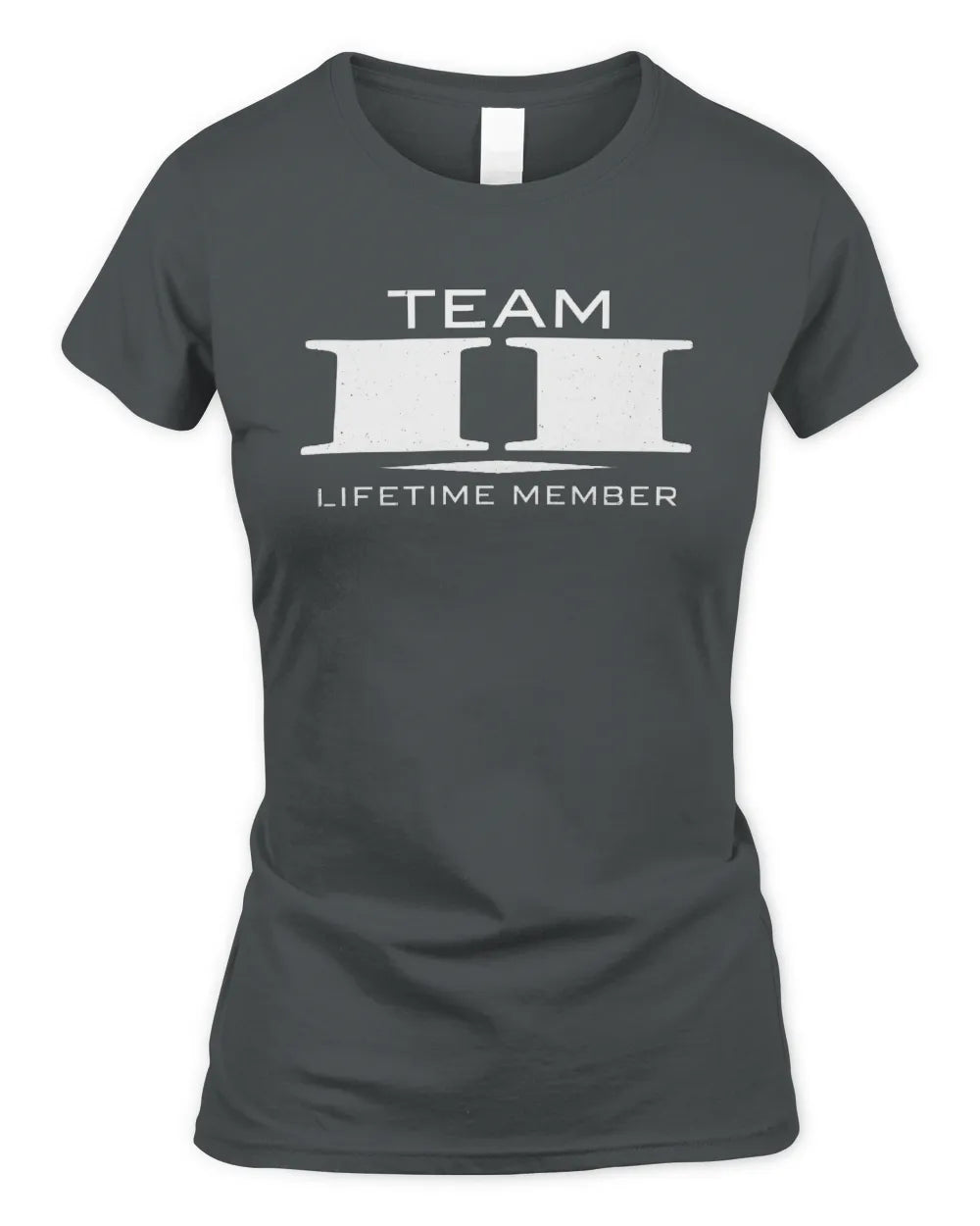 II BL62-K4-128 - Personalized “Team NAME Lifetime Member” - Women's Standard T-Shirt - Charcoal